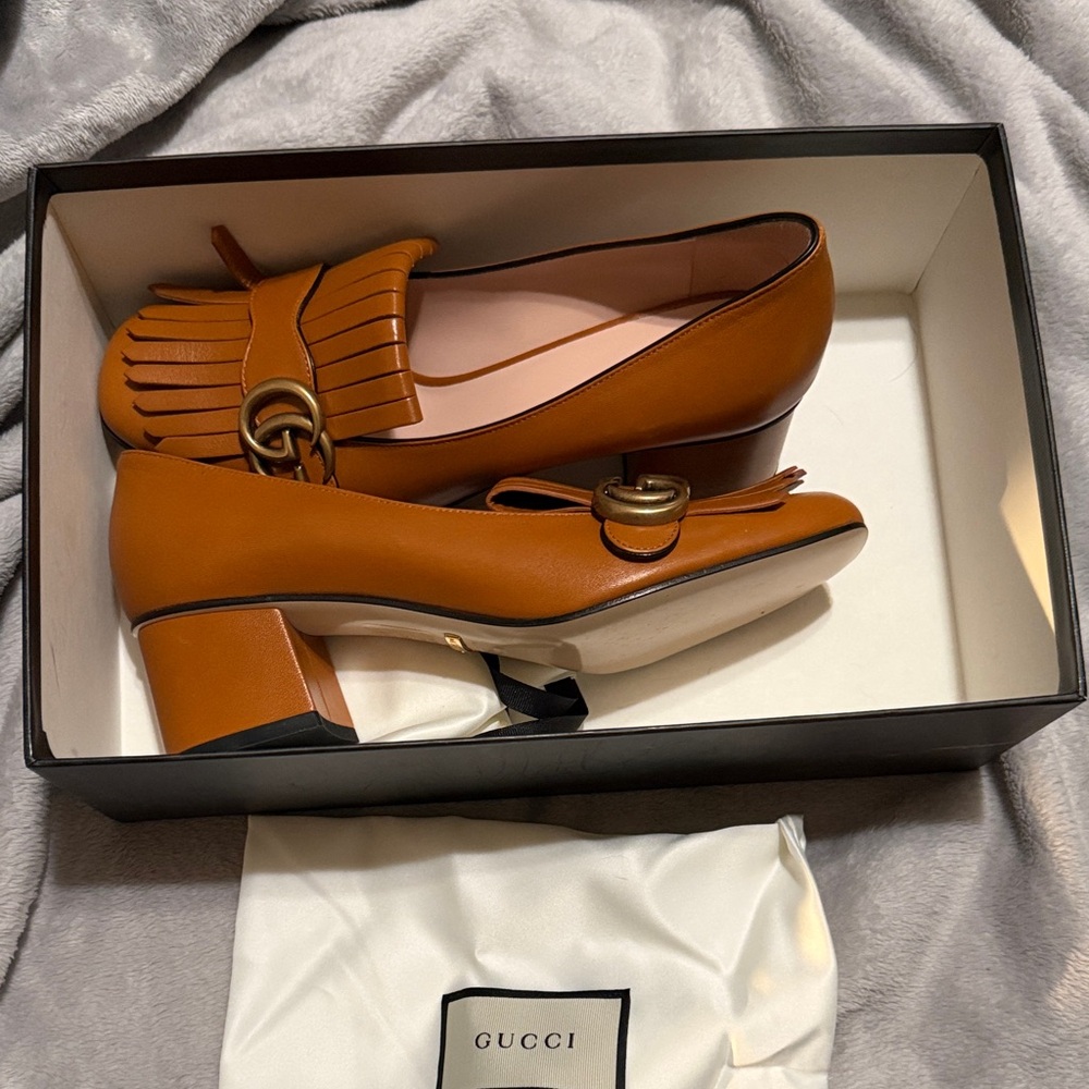 Gucci Women's Tan Leather Heels